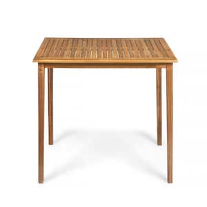 1-Piece 26 in. W x 26 in. D x 40 in. H Teak Acacia Wood Square Bar