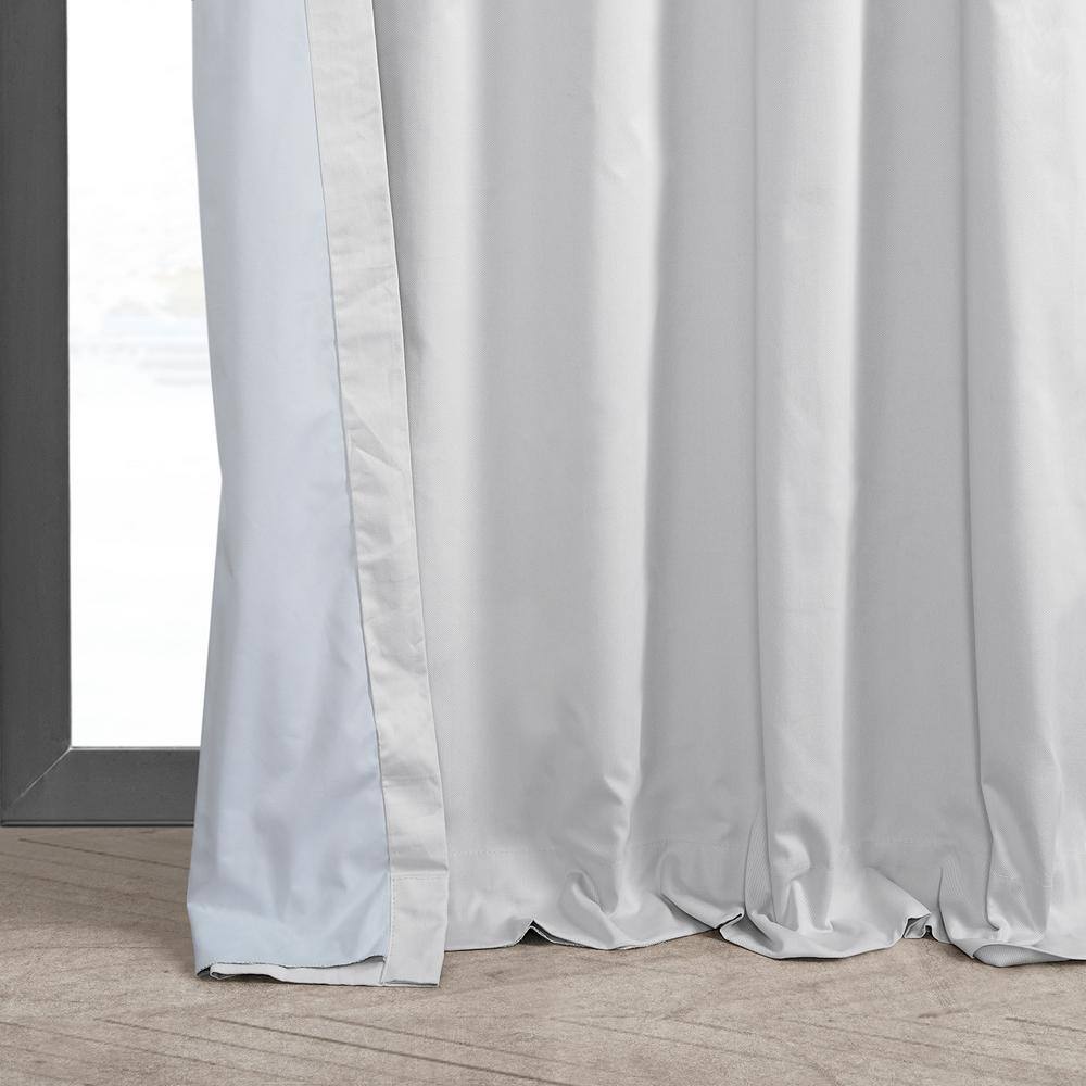 Whisper White Cotton Blackout Curtain Panel, 50W x 84L