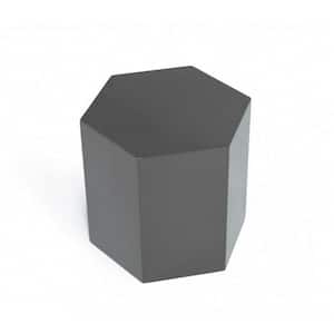 15 in. Gray Hexagon Wood End Table