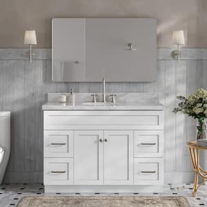 Hamlet 48 in. W x 21.5 in. D x 34.5 in. H Freestanding Bath Vanity Cabinet Only in White