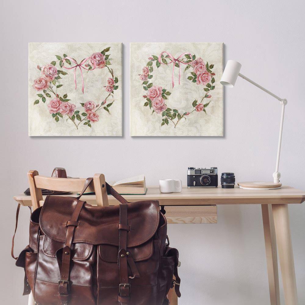 Heart Shaped Wreaths by Sally Swatland 2 Piece Unframed Nature Graphic Art Print 24 in. x 24 in. price history on PriceWatchPro