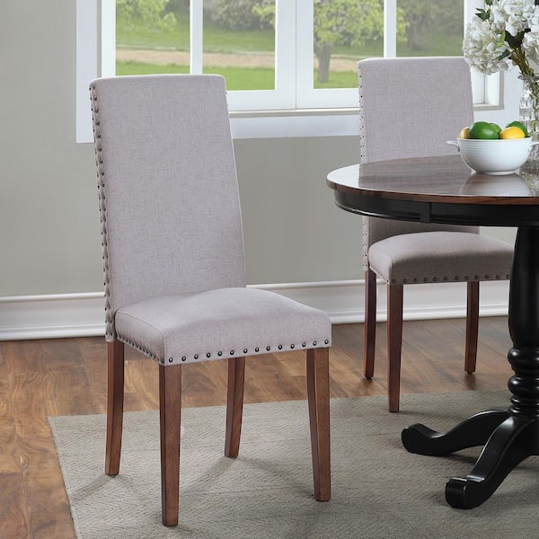 Grey and best sale copper dining chairs