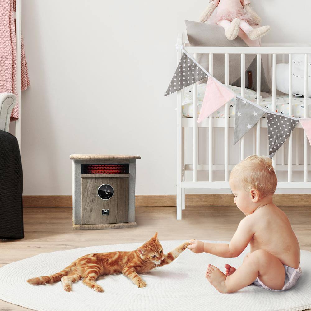 Heat Storm HS-1500-ILODT 1500-Watt Logan Deluxe Portable Electric Infrared Space Heater in Tan