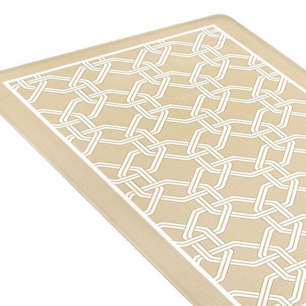 MARTHA STEWART Mira Modern Heathered Beige 19.6 in. x 39 in. Anti-Fatigue Kitchen  Mat 20-OLAMS-150 - The Home Depot