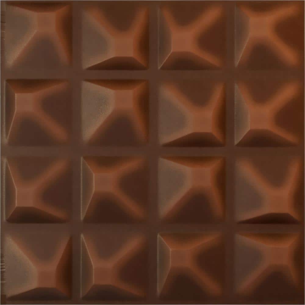 19 5/8 in. x 19 5/8 in. Tristan EnduraWall Decorative 3D Wall Panel, Aged Metallic Rust (12-Pack for 32.04 Sq. Ft.) price history on PriceWatchPro