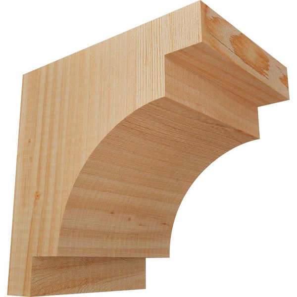 Ekena Millwork 5-1/2 in. x 8 in. x 8 in. Douglas Fir Mediterranean Smooth Corbel