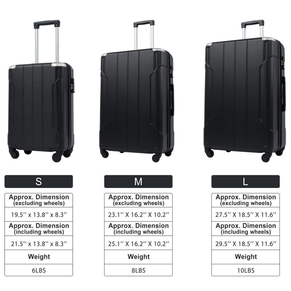 JASMODER 24 in. Hardshell Luggage Spinner Suitcase Travel Bag with TSA ...