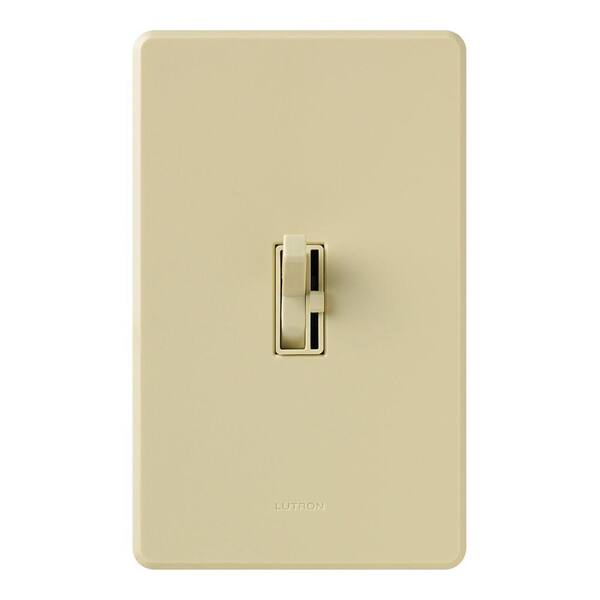 Lutron Toggler Eco-Dim Dimmer Switch, 600-Watt Incandescent/Single-Pole or 3-Way, Ivory (TG-603PGH-IV)