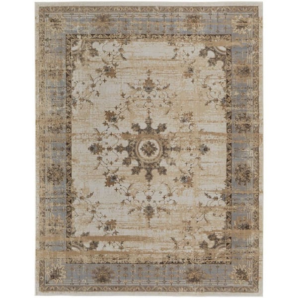2 ft. x 3 ft. Tan, Brown Solid Color Area Rug