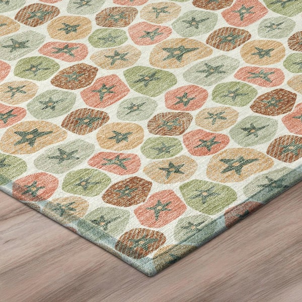 Chantille Machine Washable Indoor/Outdoor Abstract ACN3066 Ivory 9 ft. x 12 ft. Area Rug