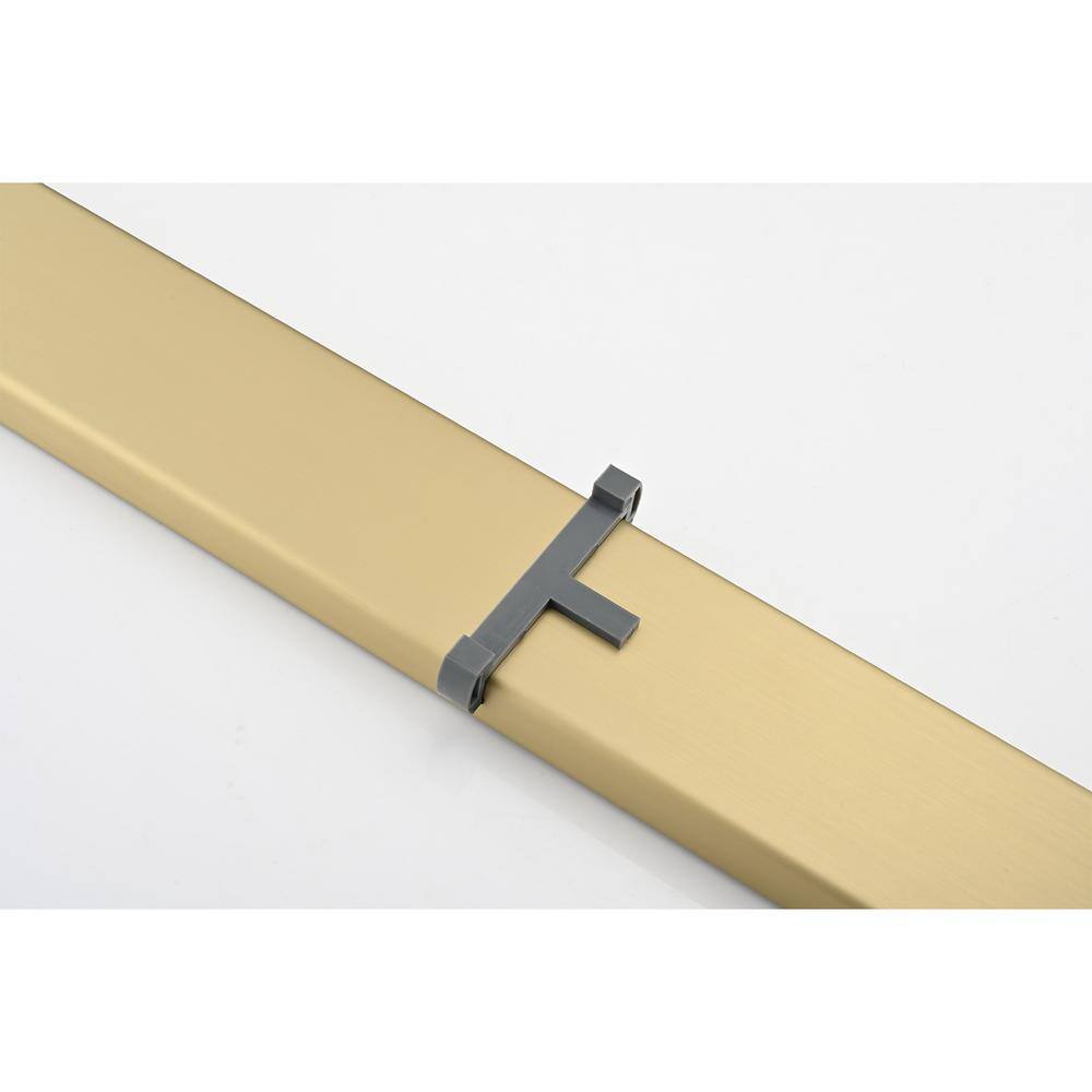 12-Inch Brushed Gold Stainless Steel Linear Shower Drain