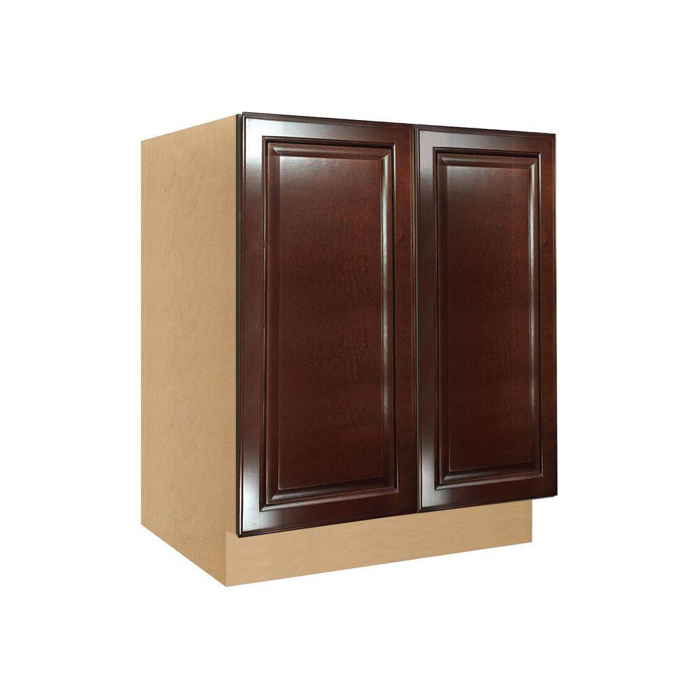 Charlotte Raised 30 in. W x 34.5 in. H x 24 in. D in Bordeaux Plywood Assembled Full Height Door Base Cabinet price history on PriceWatchPro