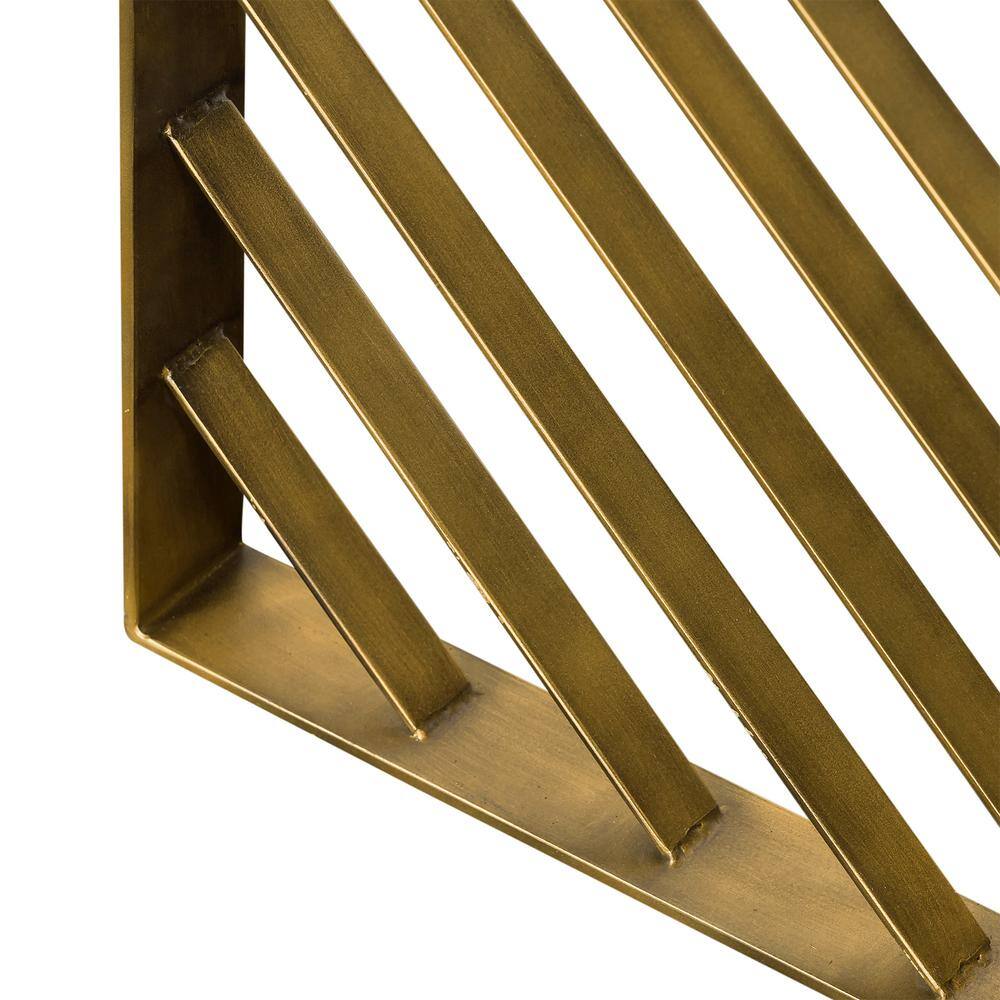 Monaco Black Wood and Antique Brass 47" Console Table