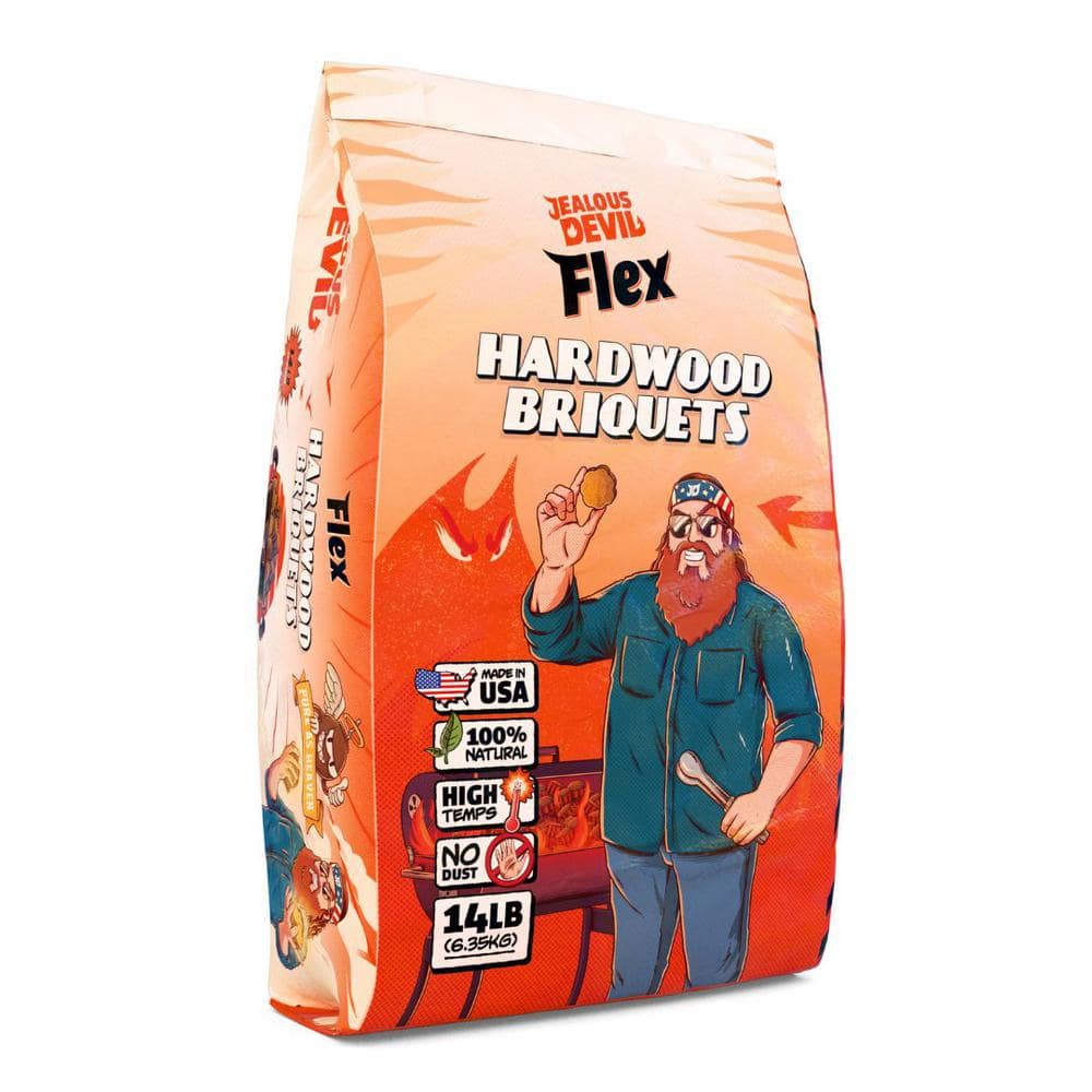 JEALOUS DEVIL 14 lbs. Flex Hardwood Grilling Briquettes 100% All