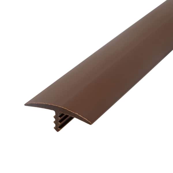 1-1/8 in. Almond Flexible Polyethylene Center Barb Bumper Tee Moulding Edging 25 foot long Coil