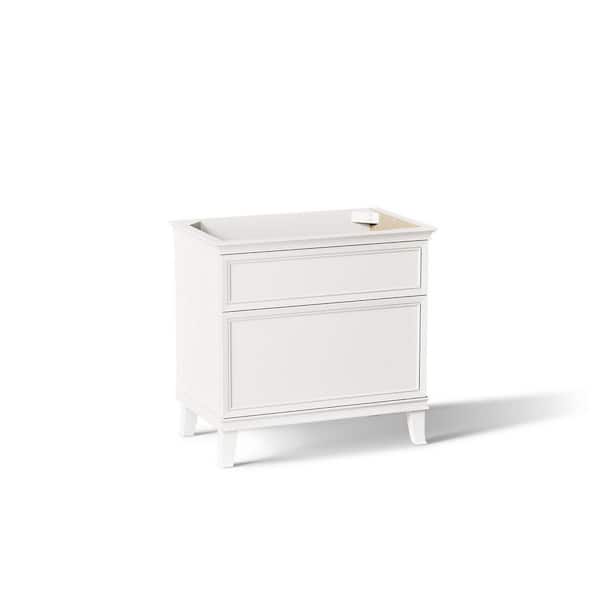 Artifacts 36 in. Single Sink Bathroom Vanity Cabinet without Top in Linen White