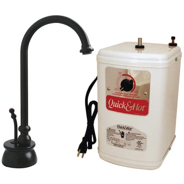 Westbrass 10 in. Calorah 1-Handle Hot Water Dispenser Faucet with Instant Hot Heating Tank, Oil Rubbed Bronze