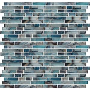 Night Sky 12 in. x 12 in. Glossy Glass Floor and Wall Mosaic Tile (1 sq. ft. / each)