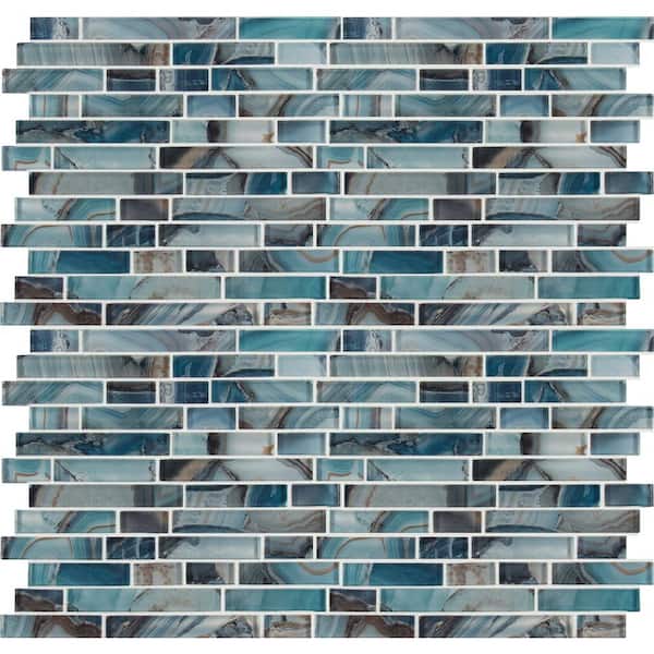8mm Glass Mesh Mounted Mosaic Tile, Kitchen Tiles Home Depot