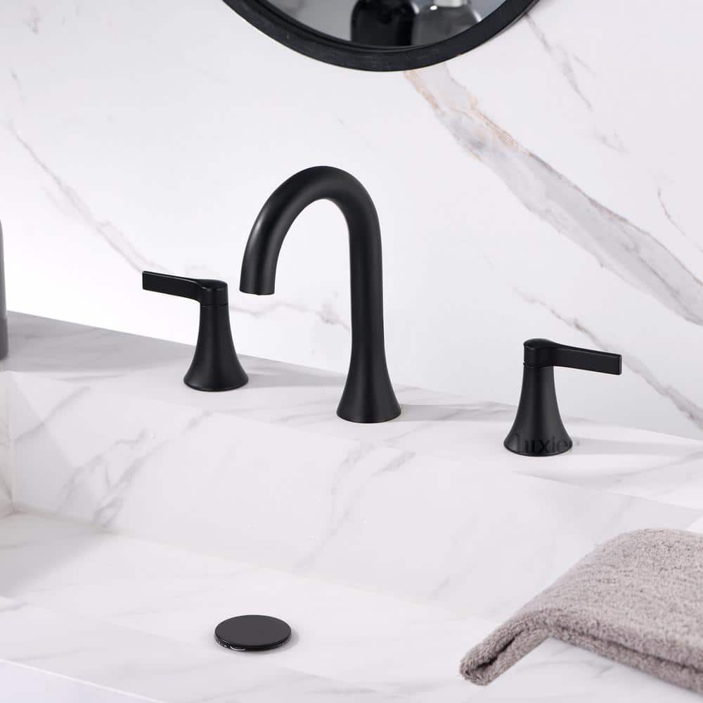 Luxury Modern 8" Wide 2-Handle Bathroom Faucet in Oil Rubbed Bronze