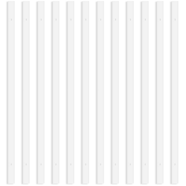 6FT H Track Lighting Rail, Single Circuit 120V H-Type Track System, Compatible with Standard H Track Heads White 12 Pack