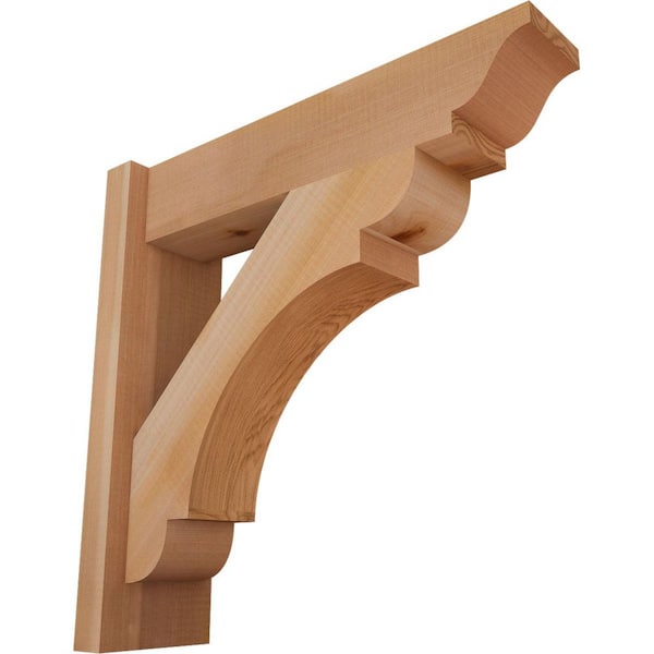 Ekena Millwork 6 in. x 20 in. x 20 in. Western Red Cedar Olympic Traditional Smooth Outlooker