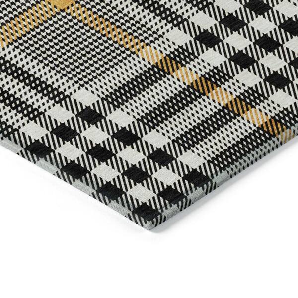 Chantille Machine Washable Indoor/Outdoor Abstract ACN1054 Black 2 ft. 3 in. x 7 ft. 6 in. Area Rug
