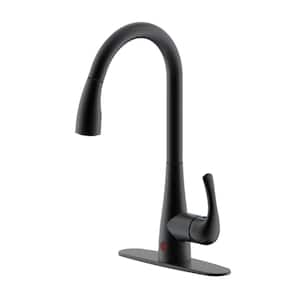 Single Handle Touchless Motion Sensor Kitchen Faucet with Pull Down Sprayer Head, Matte Black