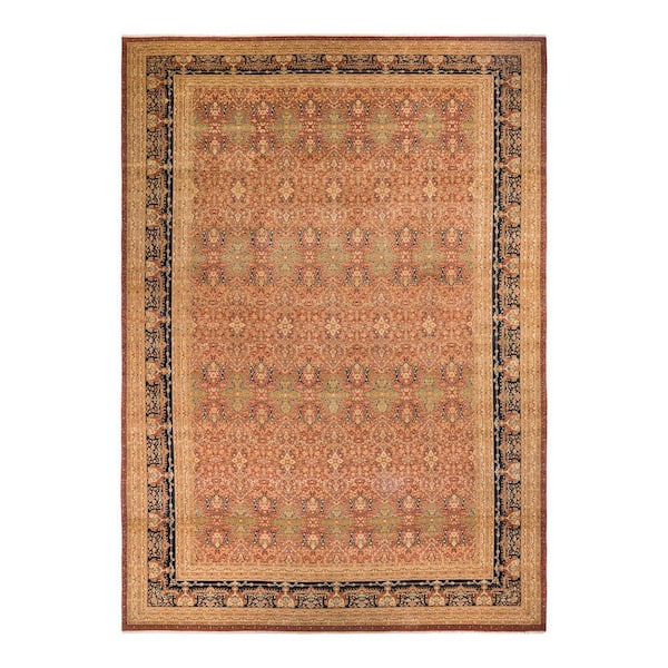 Mogul Pink 12 ft. x 18 ft. Oriental Wool Indoor Area Rug