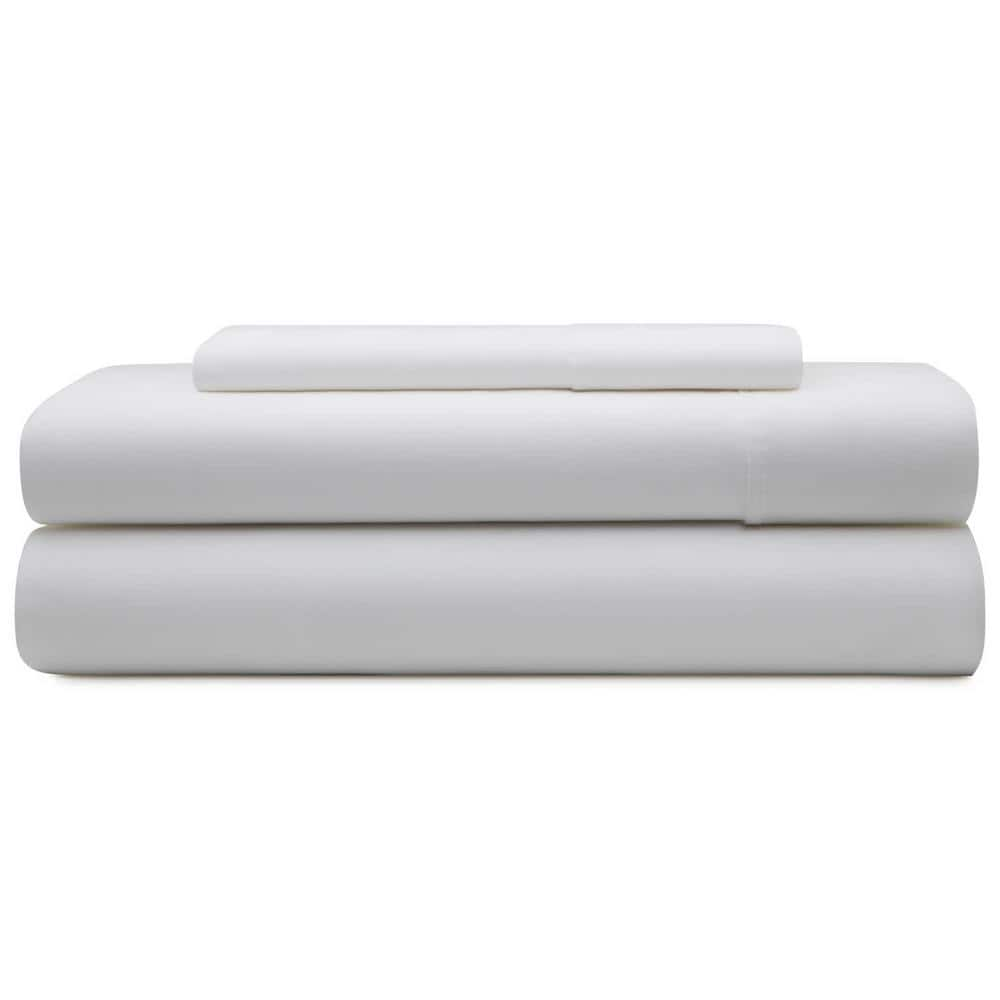 Brookside 3-Piece White Solid 600 Thread Count Cotton Blend Twin XL ...