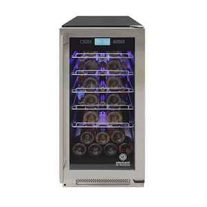 15 in. 32-Bottle Single-Zone Wine Cooler in Stainless