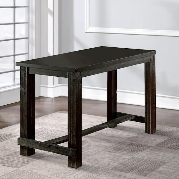 Benjara Modern Style 42 in. Black Wooden 4-Legs Dining Table (Seats 4)