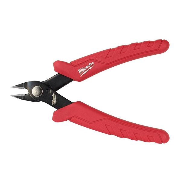 Milwaukee 4.75 in. Mini Flush Cutting Pliers and 4-Piece Hook and Pick Set (5-Piece)