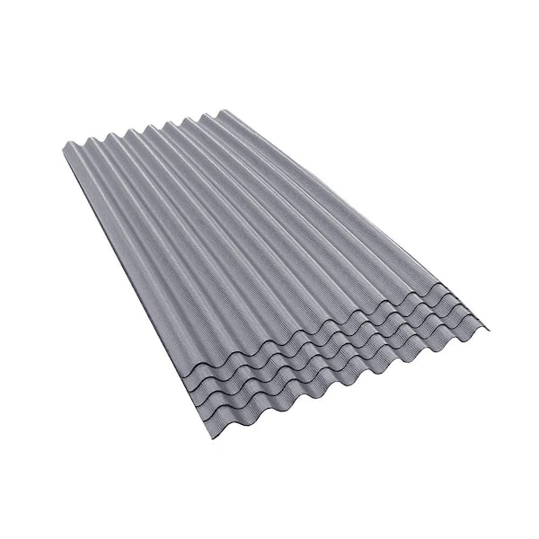 Ondura 6 ft. 7 in. x 3 ft. Asphalt Corrugated Roof Panel in Gray (5-Pack)