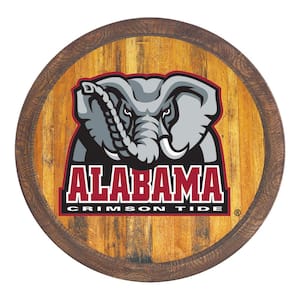20 in. Alabama Crimson Tide Al Logo - "Faux" Barrel Plastic Decorative Sign