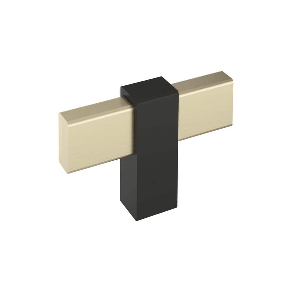 Mulino 2-3/8 in. (60 mm) Length Golden Champagne/Matte Black Bar Cabinet Knob price history on PriceWatchPro