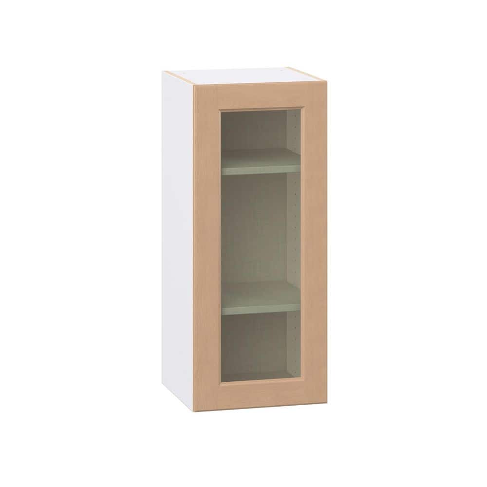 Lakewood 15 in. W x 14.75 in. D x 35 in. H Shaker Assembled Specialty Wall Kitchen Cabinet w/ Glass Door in Sugar Cookie price history on PriceWatchPro