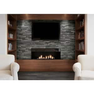 Ardesia Black Ledger Panel 6 in. x 24 in. Matte Porcelain Wall Tile (11 sq. ft. / case)