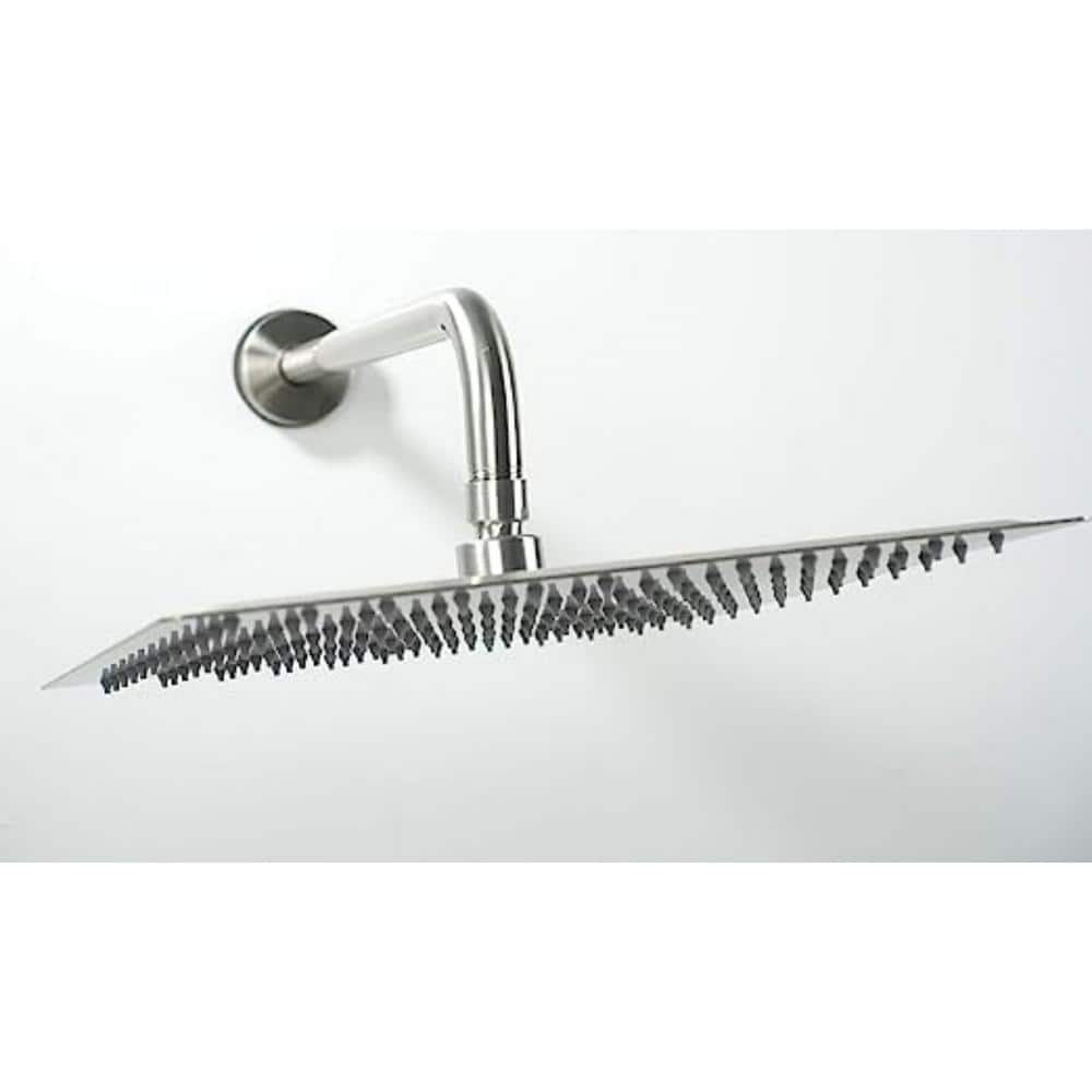 12-Inch Brushed Nickel Square Rainfall Shower Head