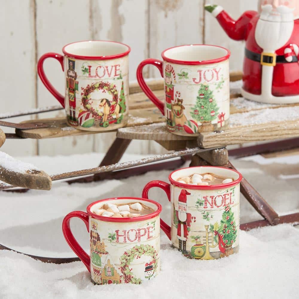 Certified International Nutcracker Parade 18 oz. Assorted Colors Ceramic  Mugs (Set of 4) 21687SET4 - The Home Depot