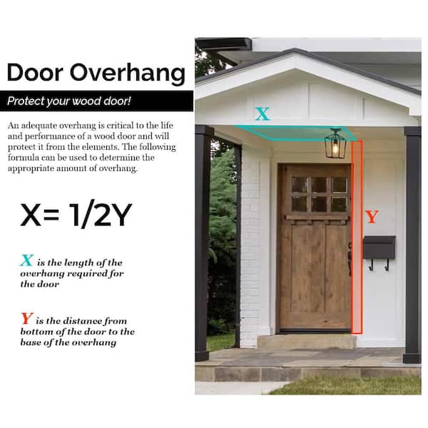 50 in. x 80 in. Craftsman Alder Left-Hand 6 Lite Clear Glass Clear Stain Wood Prehung Front Door/Left Sidelite with DS