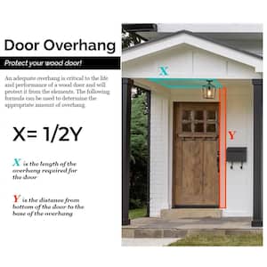 50 in. x 96 in. Craftsman Alder Right-Hand 6 Lite Clear Glass Grey Stain Wood Prehung Front Door/Left Sidelite with DS
