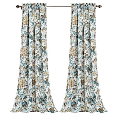 Multi Colored Curtains Window Treatments The Home Depot