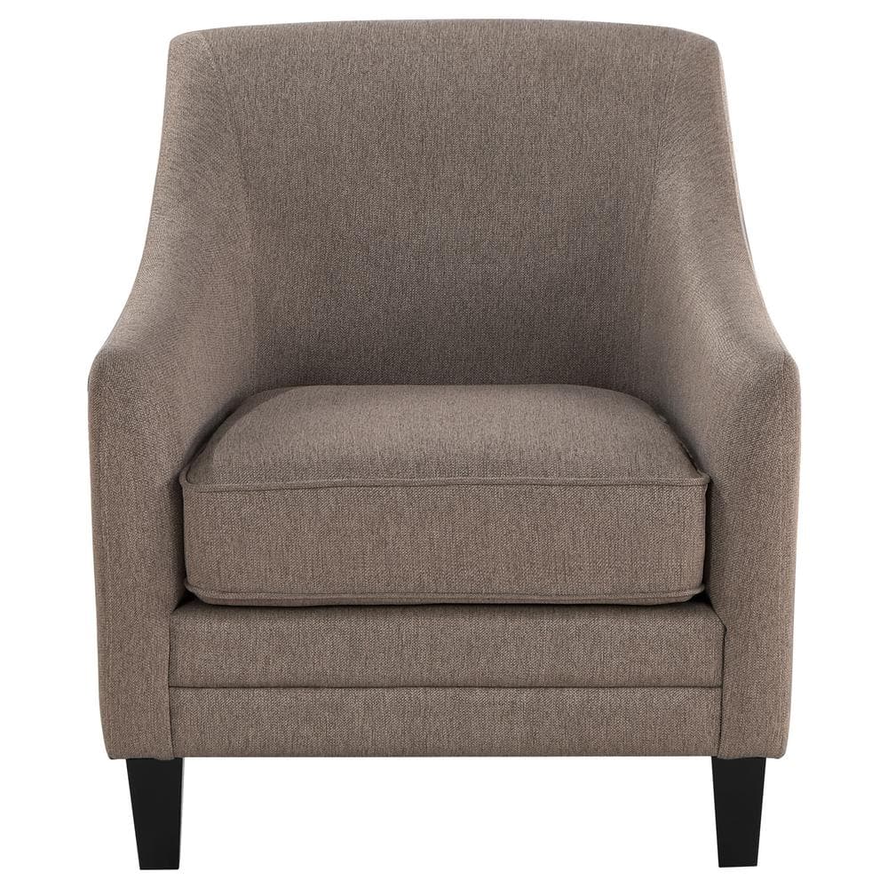 Camel Brown Transitional Wood Accent Chair