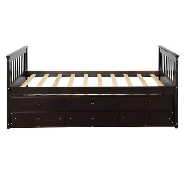 Alaterre Furniture Jasper Espresso Twin to King Extending Day Bed with  Storage Drawers AJJP10P0 - The Home Depot