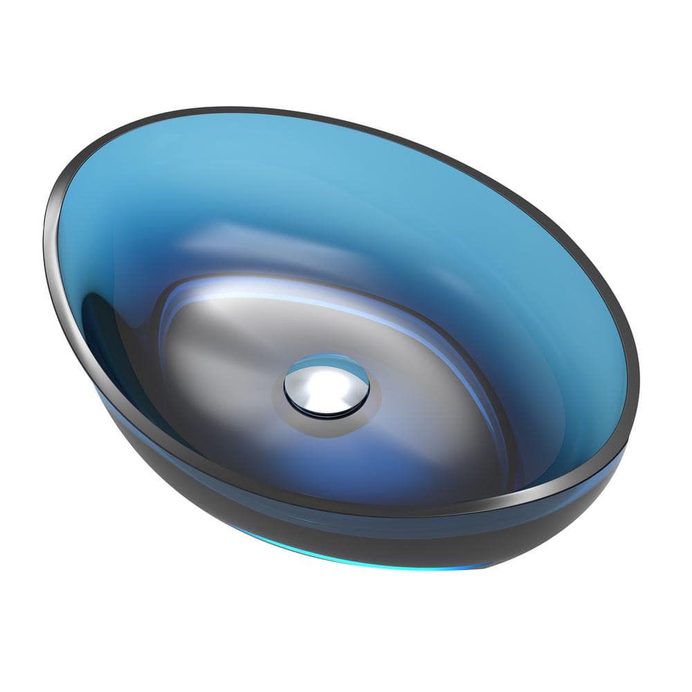 Blue Sky Solid Surface Oval Vessel Sink