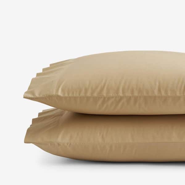 Company Cotton Garment Wash Wheat Cotton Percale Standard Pillowcase (Set of 2)