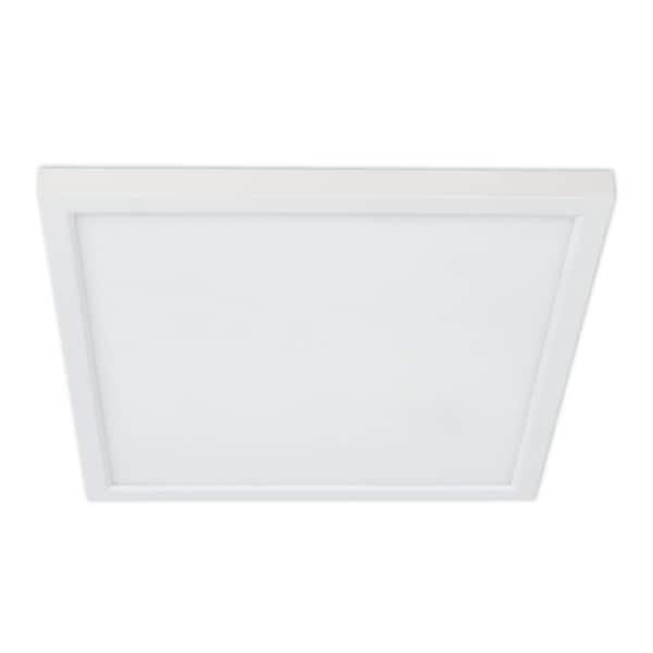 Feit Electric 5/6 in. Integrated LED White Square Retrofit Recessed Light Trim Dimmable J-Box Flat Panel Selectable CCT, 4-Pack
