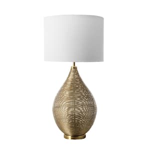 Barlow 26 in. Gold Modern Table Lamp, Dimmable