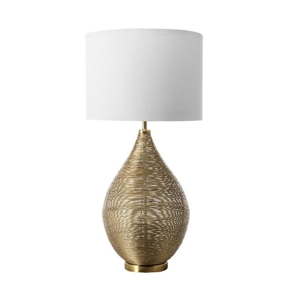 nuLOOM Barlow 26 in. Gold Modern Table Lamp, Dimmable